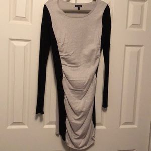 Black and Silver Sweater Dress